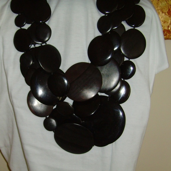 MONIES Gerda Lynggaard Multi-Strand Wooden Disc Necklace - Picture 11 of 16